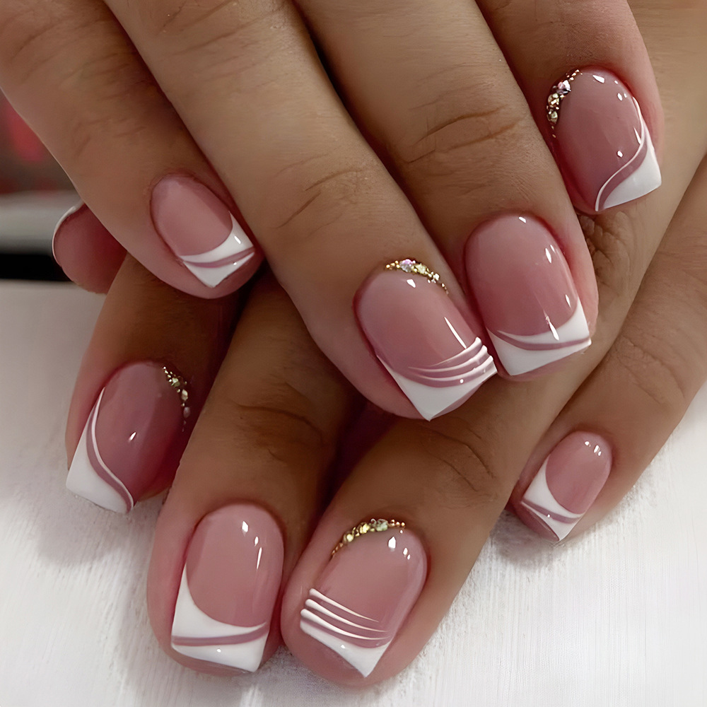 Pink Wave French Press-On Nails by Winails