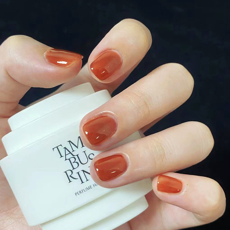 Milky Orange Square Classic Press-On Nails by Winails