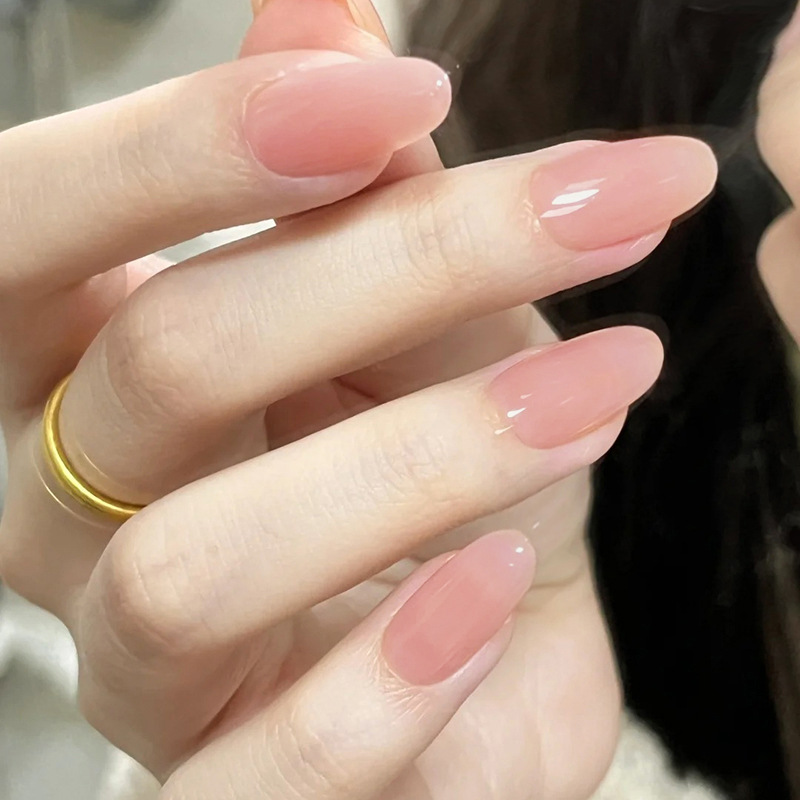Glossy Pink Almond Classic Press-On Nails by Winails