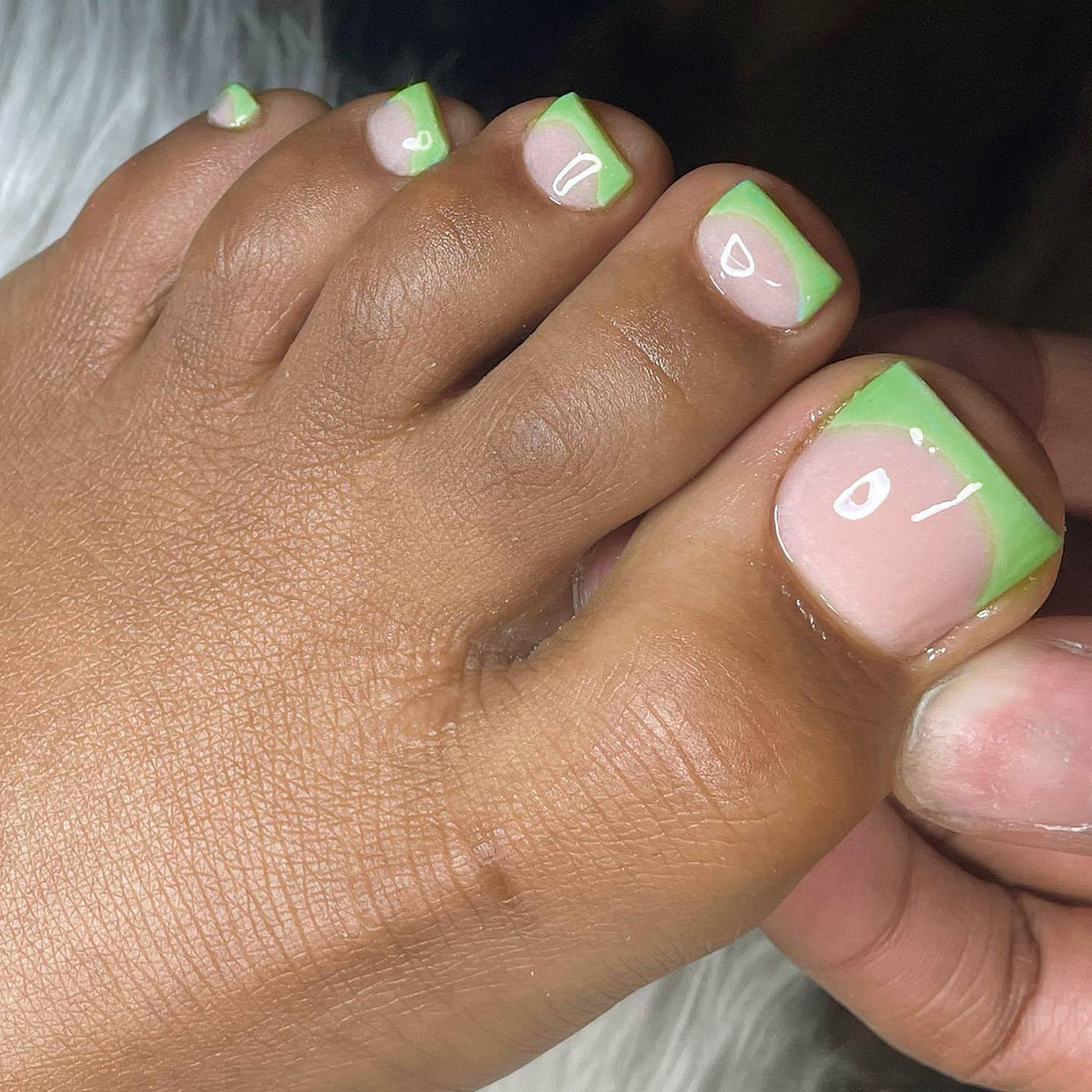 Green French Toe Press-On Nails by Winails