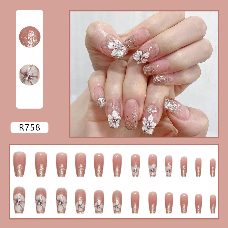 Vintage Camellia Classic Press-On Nails by Winails - view 2
