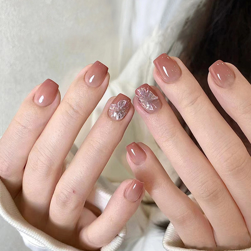 Moonlight Butterfly Floral Press-On Nails by Winails