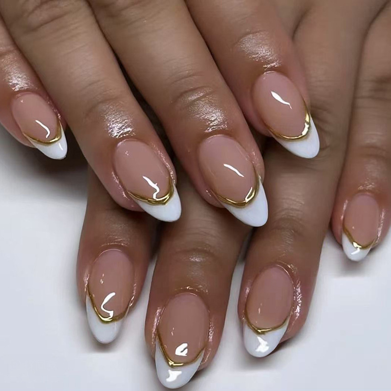 Gold Foil French Press-On Nails by Winails